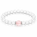 Natural Clear Quartz & Rose Quartz Bracelet