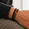 Men’s Obsidian & Tiger Eye Bracelet Stack Set