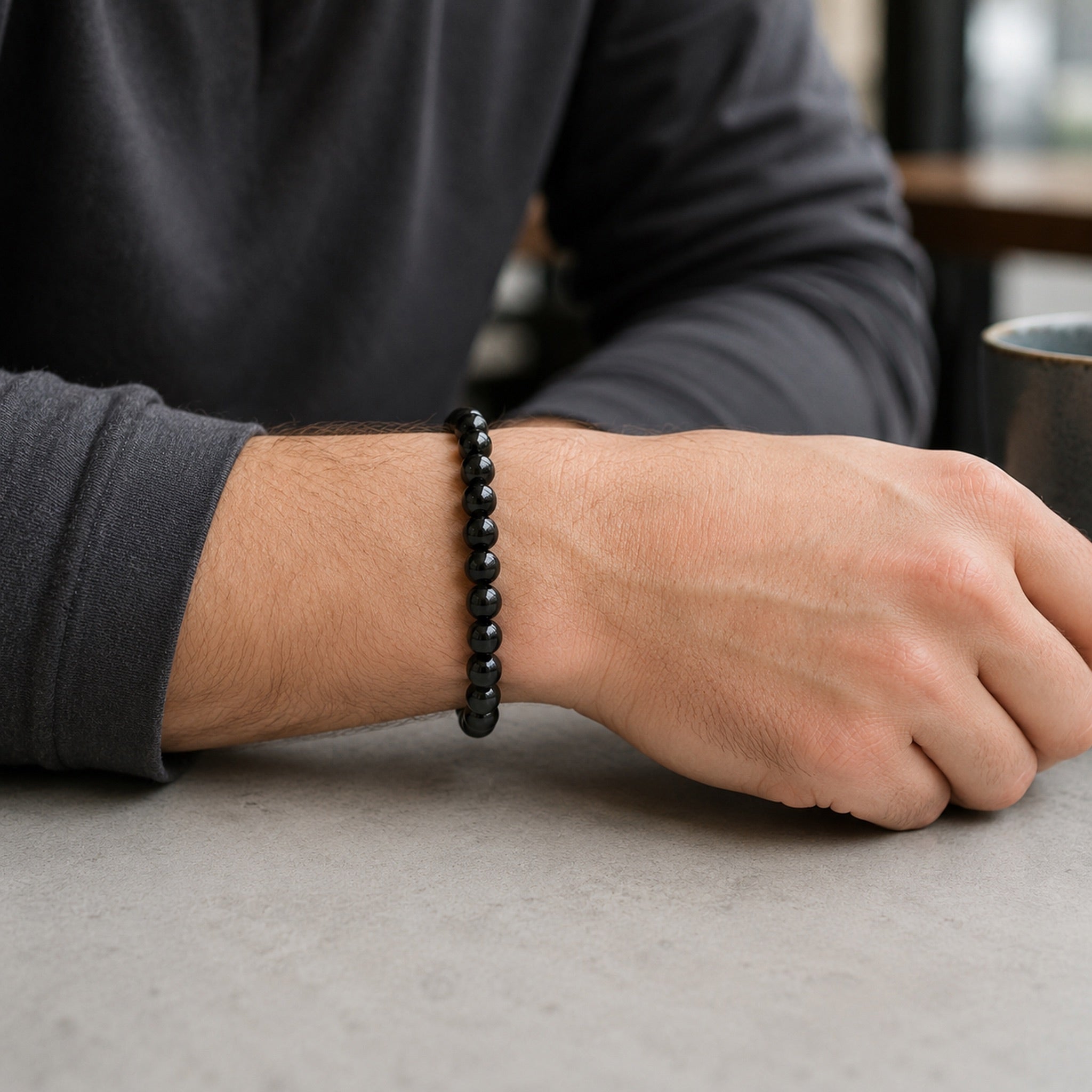Men’s Obsidian & Tiger Eye Bracelet Stack Set
