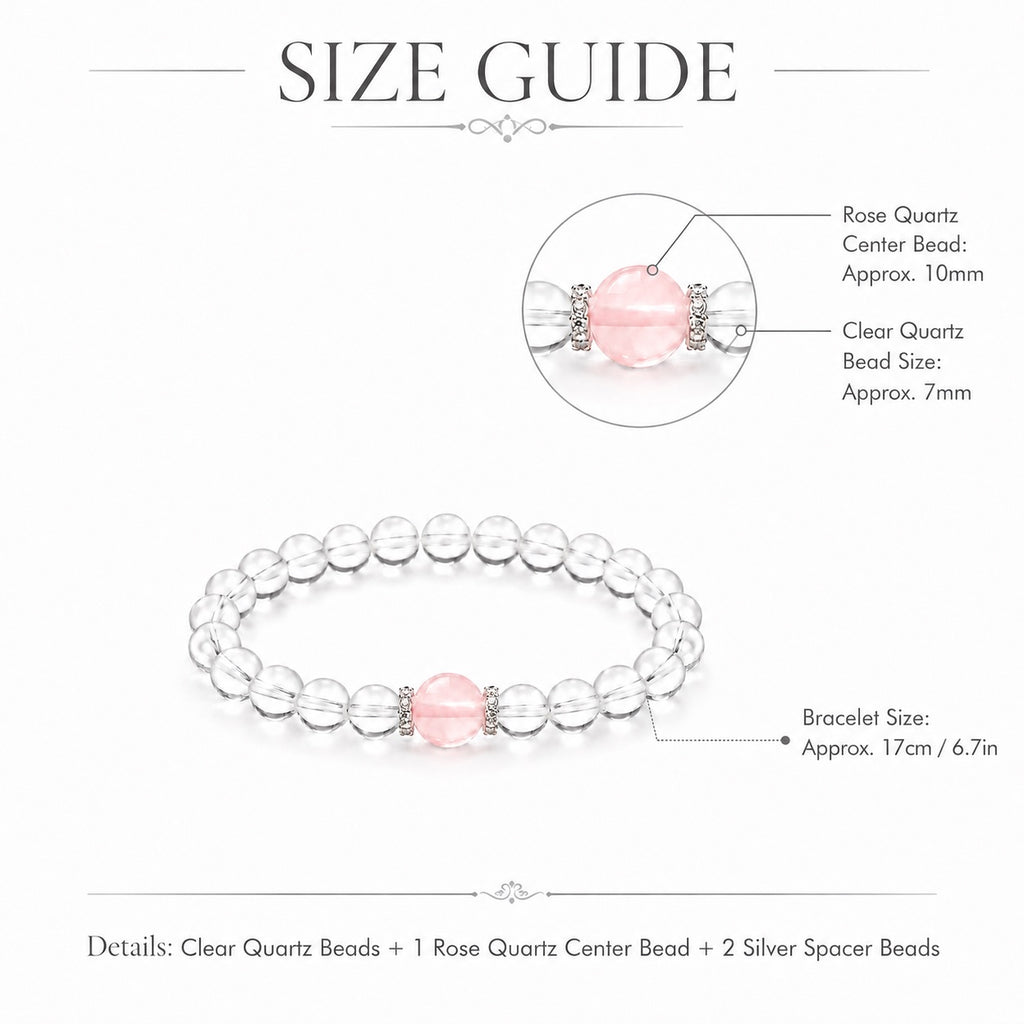 Rose Quartz & Clear Quartz Bracelet