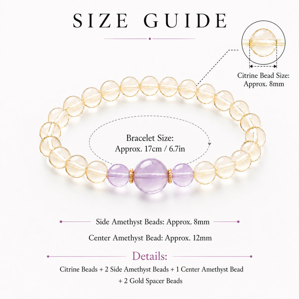 Citrine & Amethyst Bracelet
