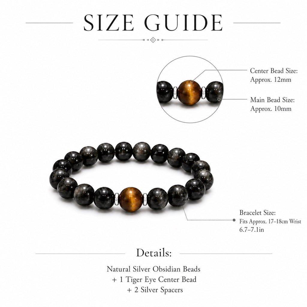 Men’s Obsidian & Tiger Eye Bracelet Stack Set