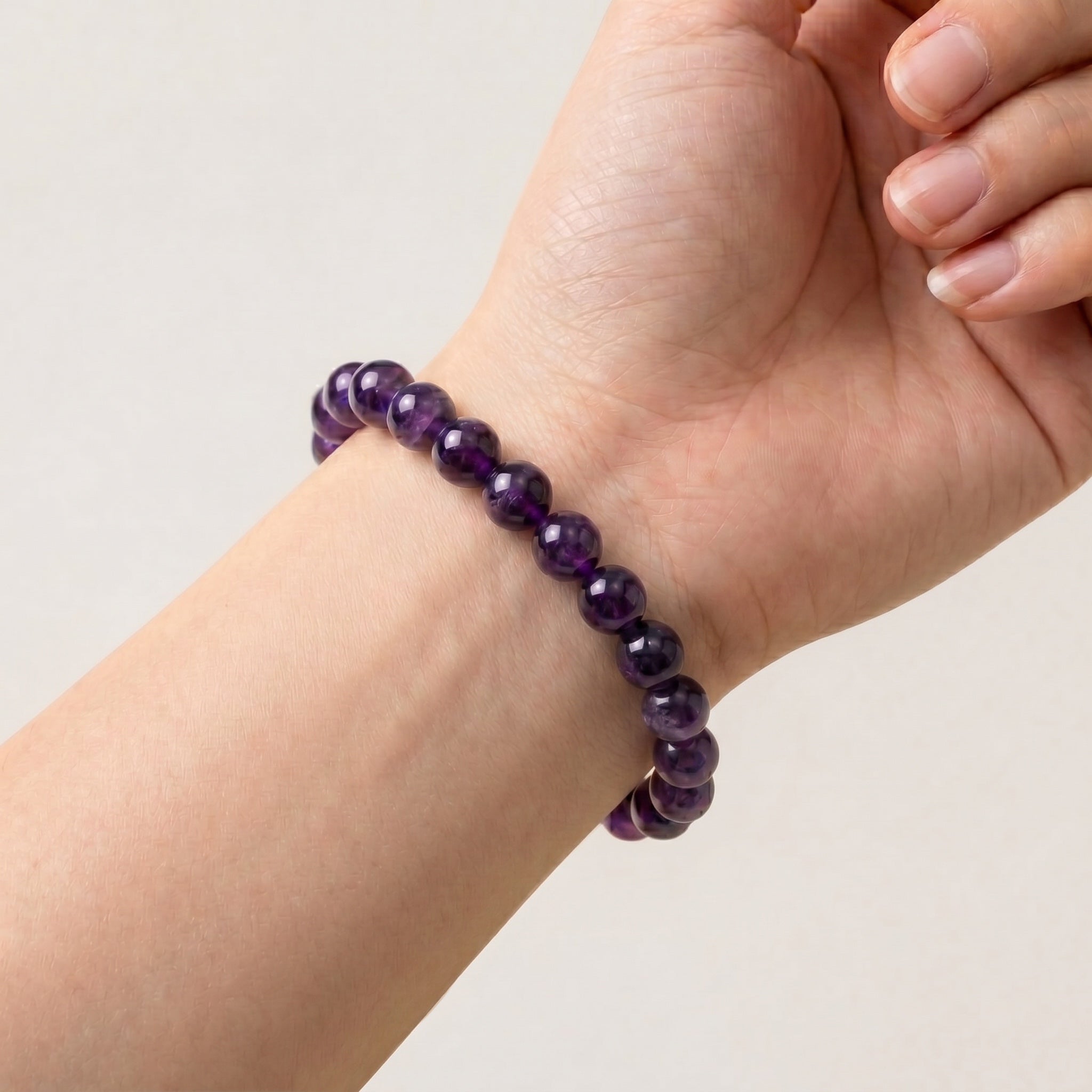 5A Amethyst Crystal Bracelet – 8mm