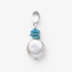 Baroque Pearl & Turquoise-Tone Drop Earrings