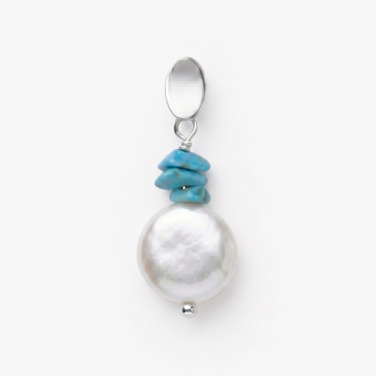 Natural Baroque Pearl & Turquoise-Tone Drop Earrings