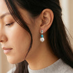 Baroque Pearl & Turquoise-Tone Drop Earrings