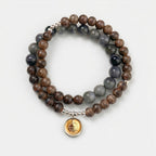 Hawk’s Eye & Sandalwood Necklace