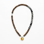 Hawk’s Eye & Sandalwood Necklace