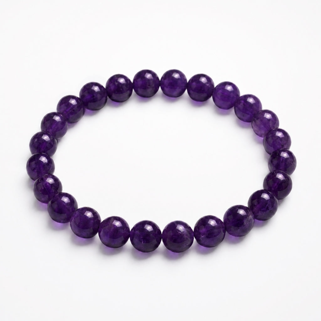 5A Amethyst Crystal Bracelet – 8mm