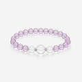 Natural Amethyst & Clear Quartz Bracelet | Minimal Crystal Jewelry