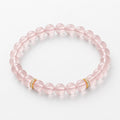 Natural Rose Quartz Bracelet | 7mm Pink Crystal Bracelet for Women