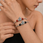 Agate Horse Charm Bracelet Set