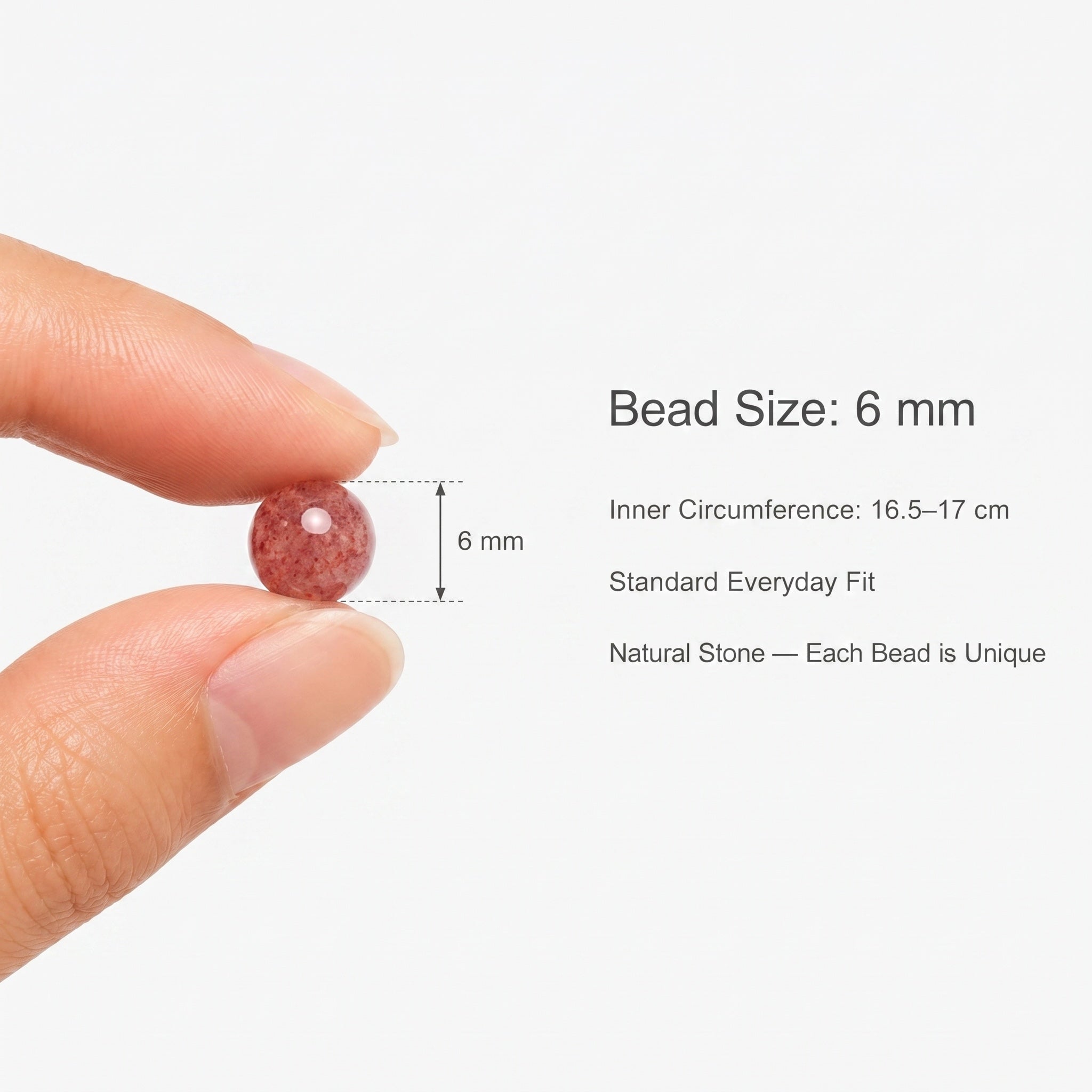 Strawberry Quartz Bracelet – 6mm