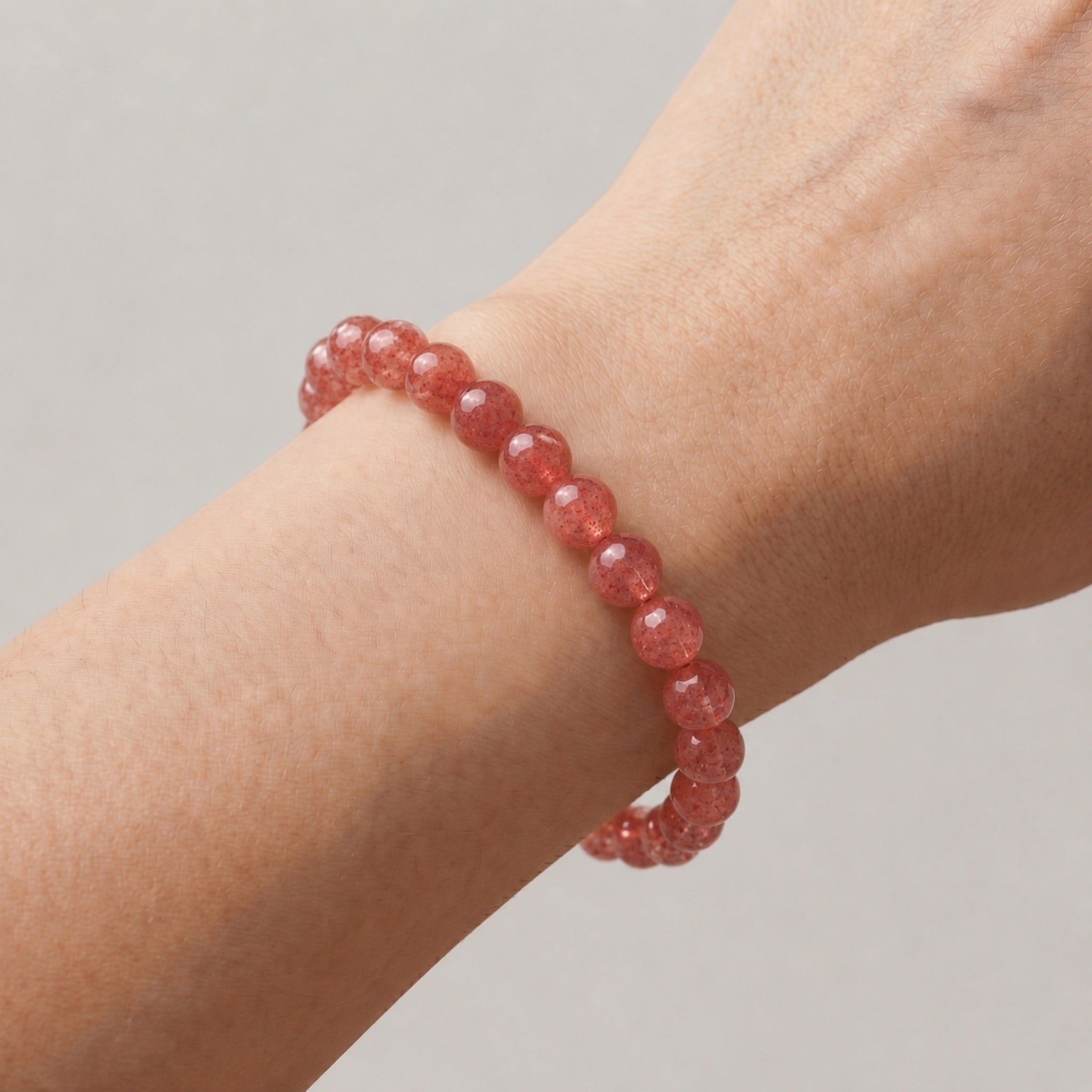Strawberry Quartz Bracelet – 6mm