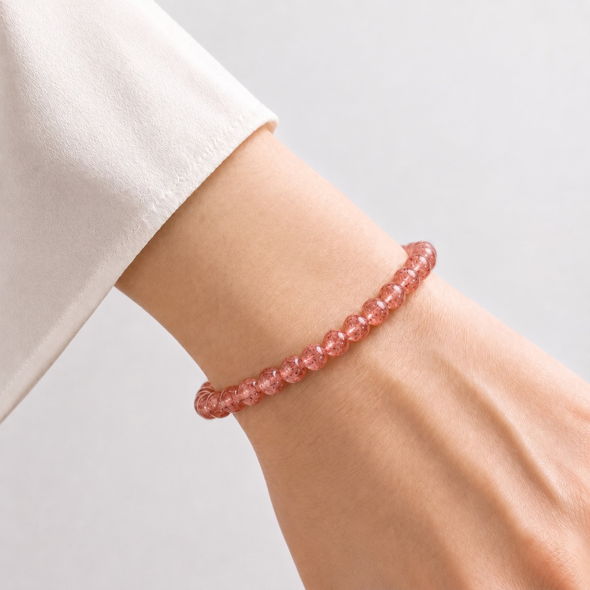 Strawberry Quartz Bracelet – 6mm