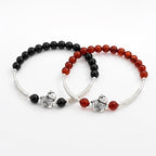 Agate Horse Charm Bracelet Set